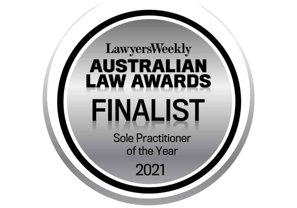 Lawyers Weekly Australian Law Awards 2021 Sole Practitioner Of The Year